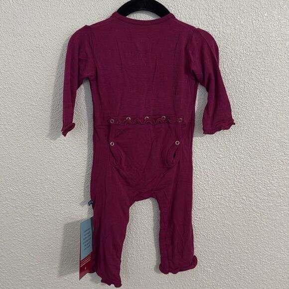NWT- Kickee pants- bamboo soft orchid pink one-piece- Size 3-6 months - Picture 6 of 7